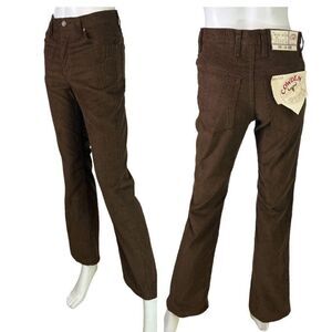 NWT COWDEN Vintage Deadstock 1970's Brown Corduroy Bootcut Ranch Jeans Size 28 S